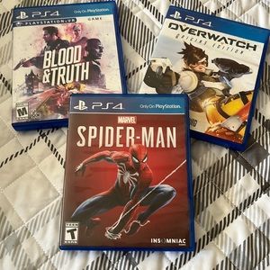 3 pPS4 games. Works great. Not chipped or scratched.